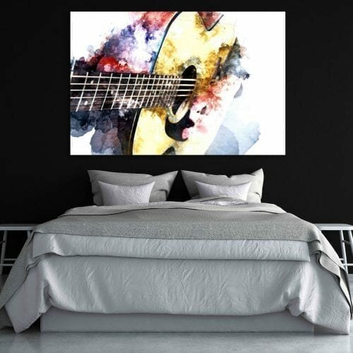 גיטרה בצבעי מים 2