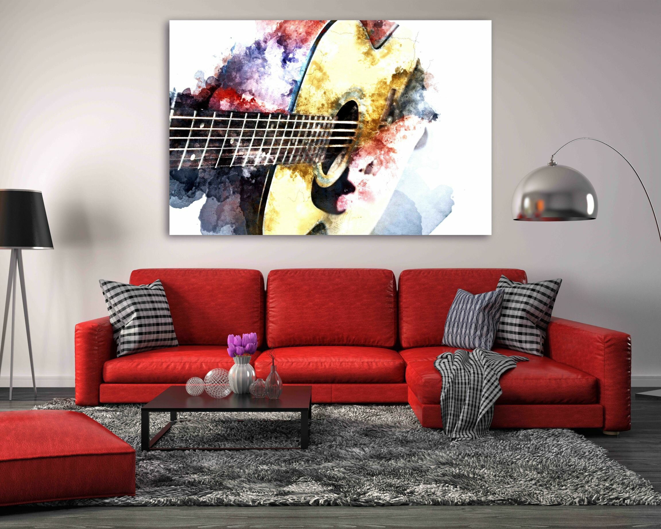 גיטרה בצבעי מים 2 2 גיטרה בצבעי מים 2