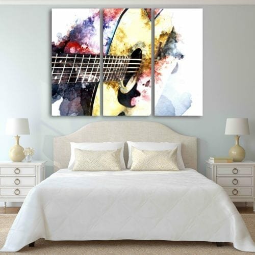 גיטרה בצבעי מים 2