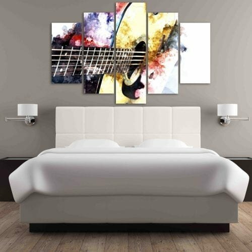 גיטרה בצבעי מים 2