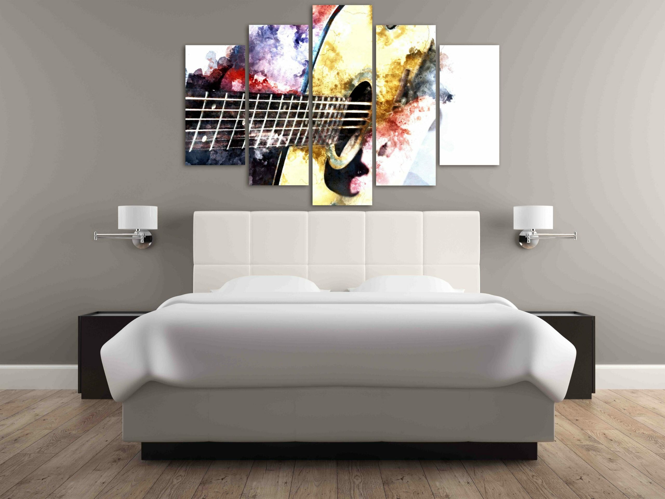 גיטרה בצבעי מים 2 5 גיטרה בצבעי מים 2