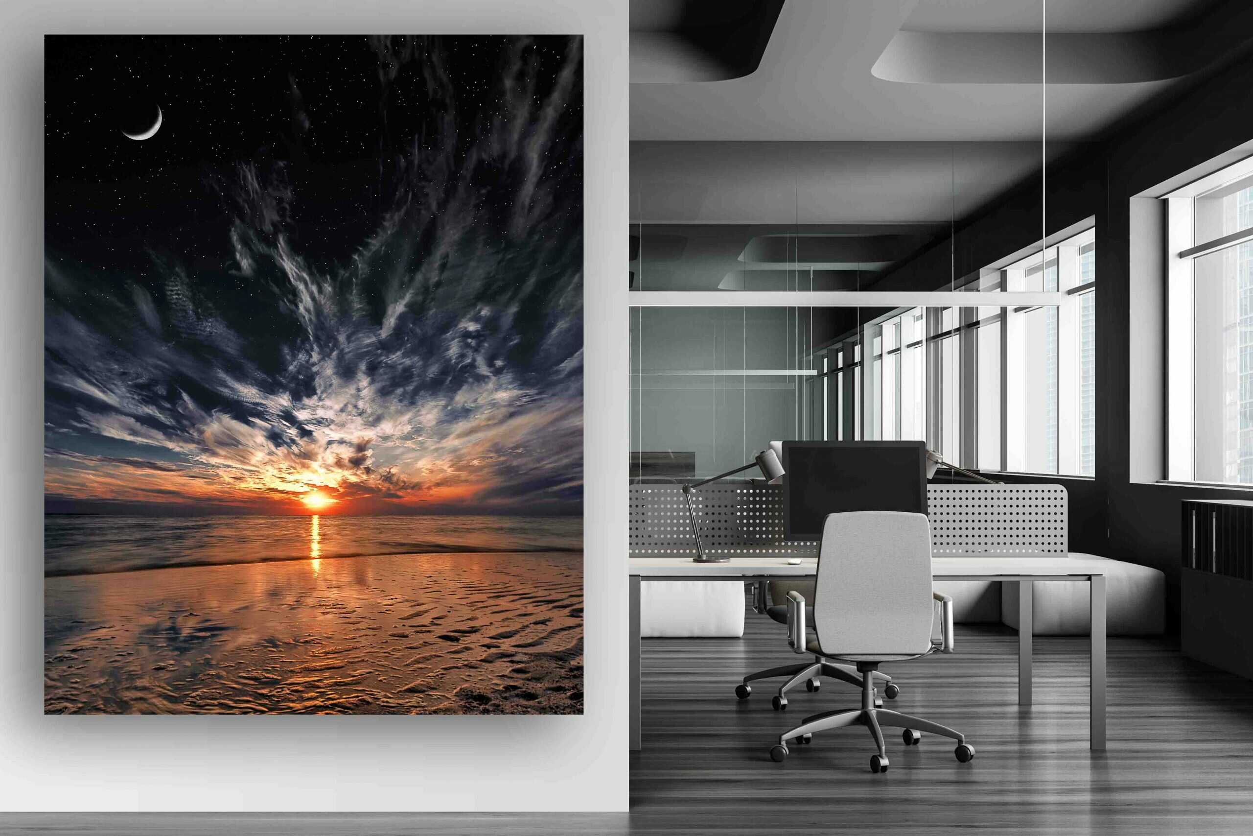 שקיעת שמש ירח וכוכבים 4 שקיעת שמש ירח וכוכבים