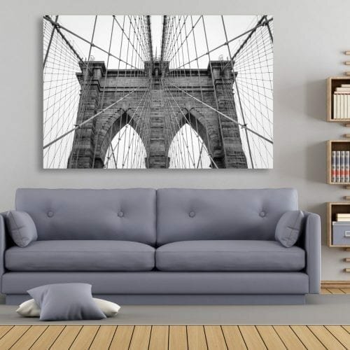 גשר ברוקלין בשחור לבן