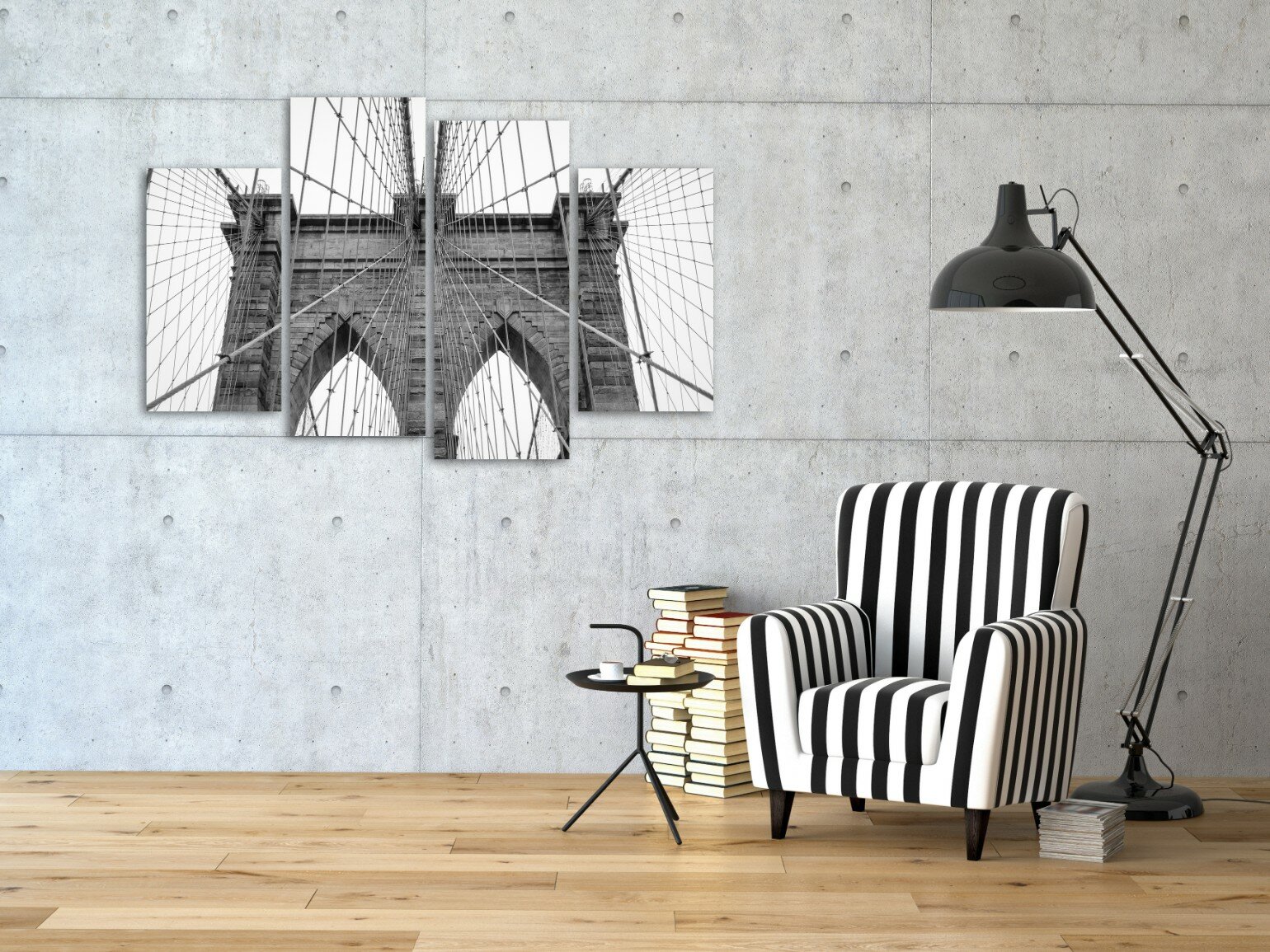 גשר ברוקלין בשחור לבן 2 גשר ברוקלין בשחור לבן