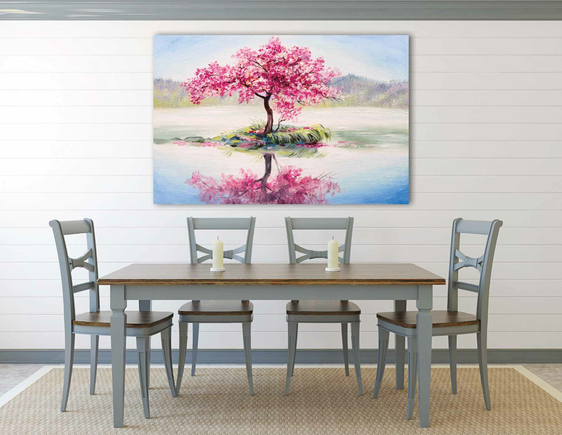 oil-painting-landscape-oriental-cherry-tree-sakura-on-the-lake-410271079-3