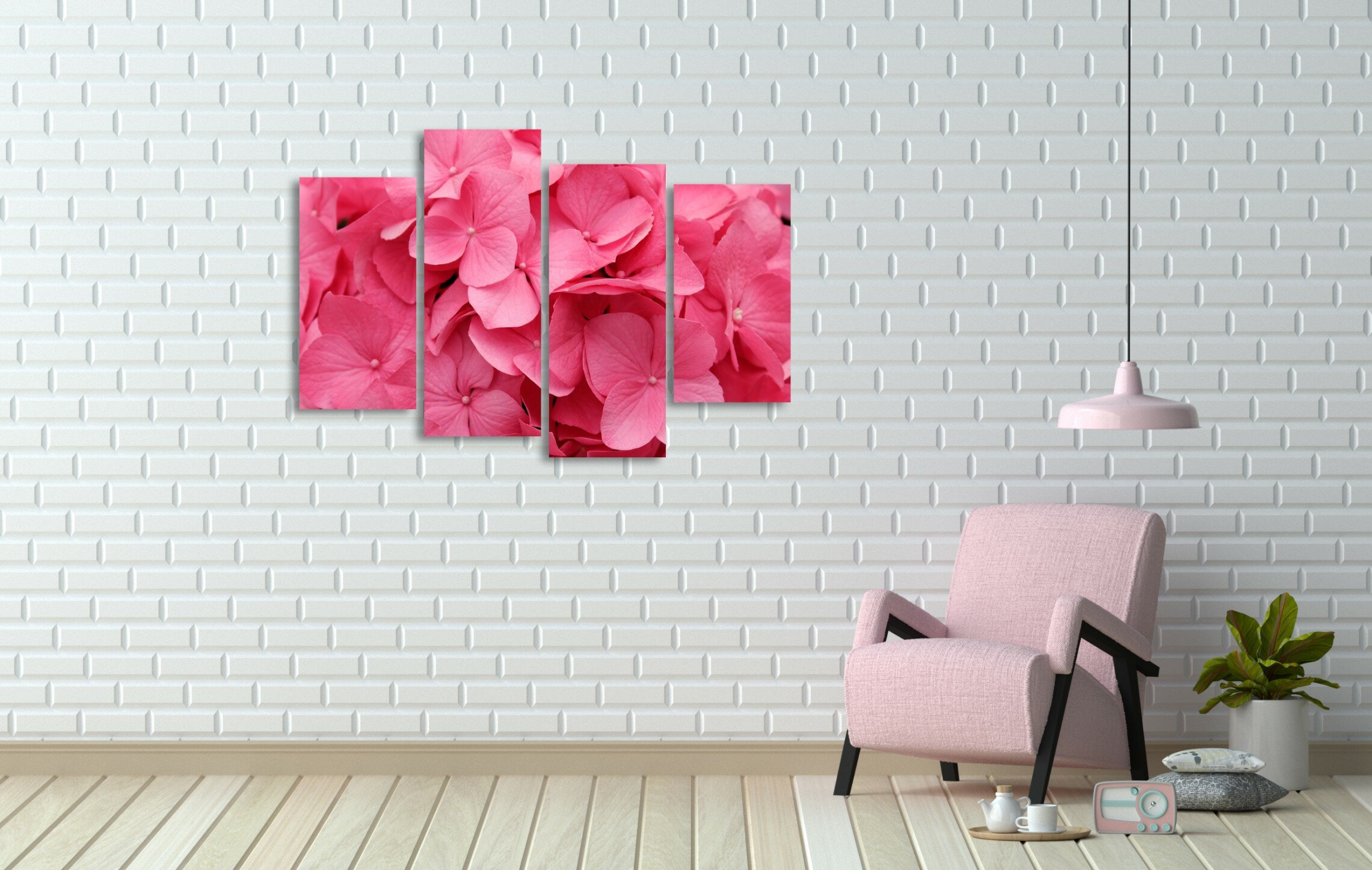 פרחים ורודים 5 פרחים ורודים