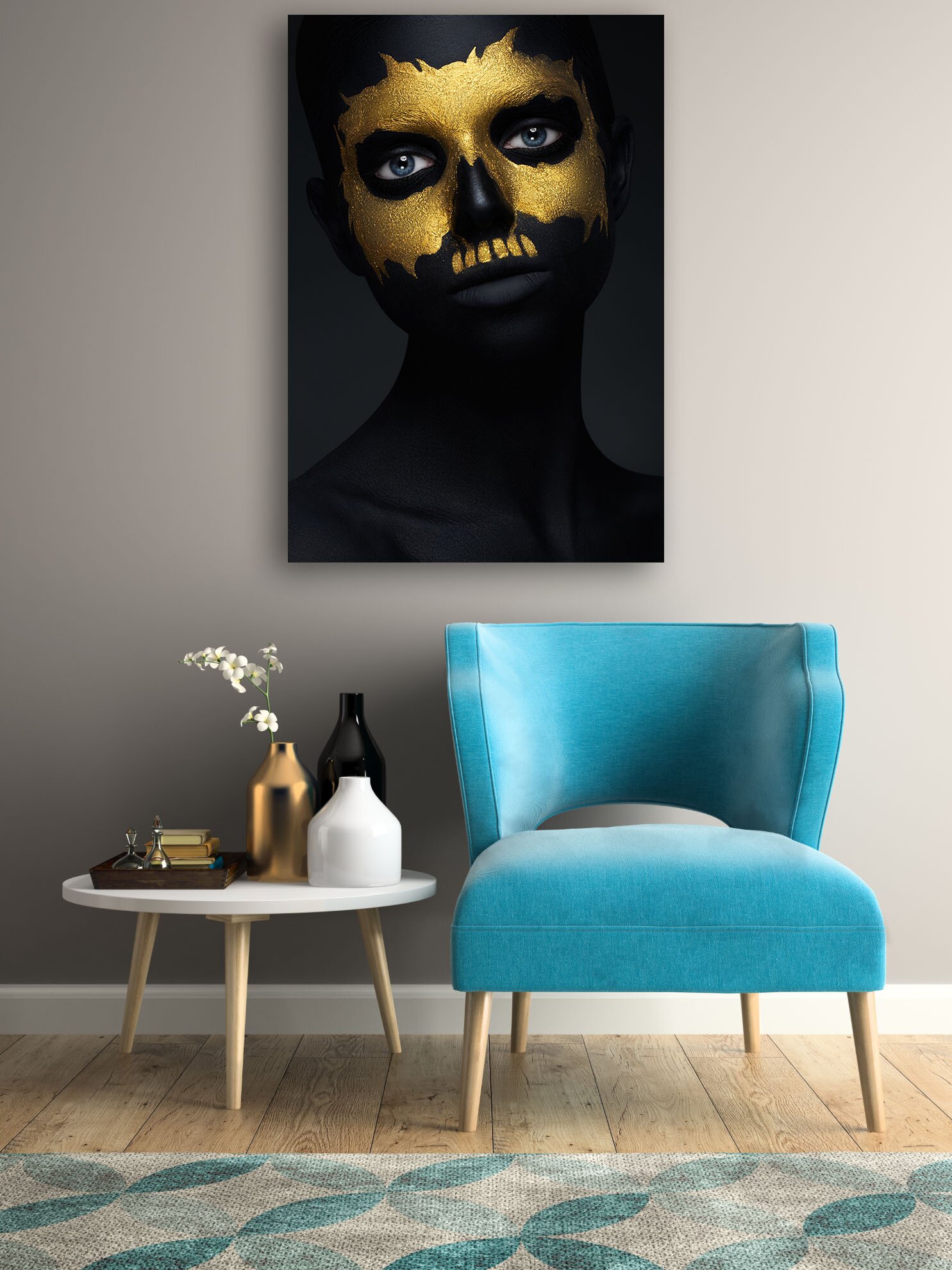 Interior modern design room 3D illustration 609007847