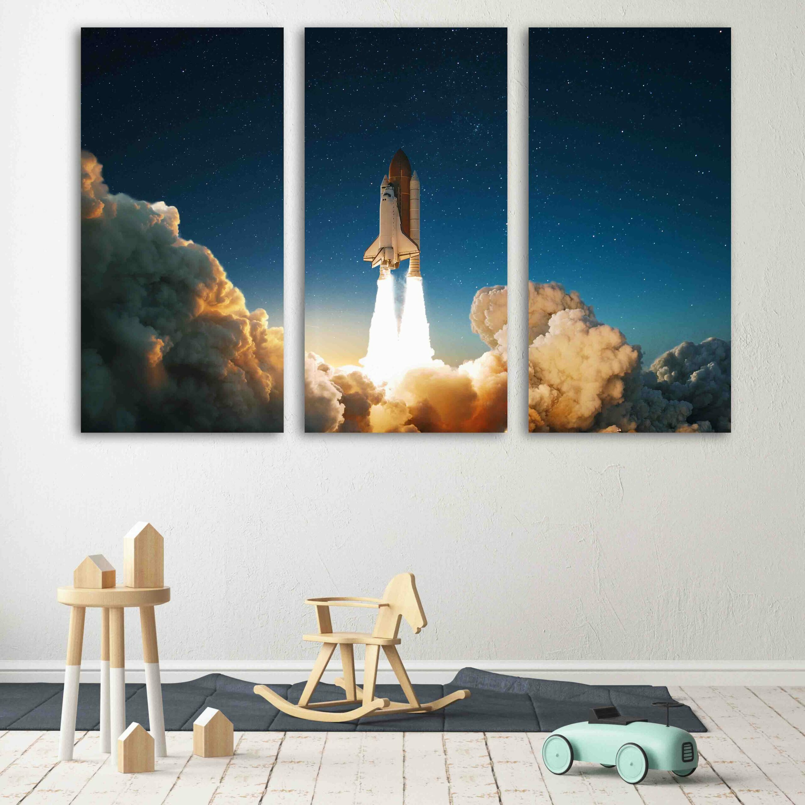 Children_s room in Scandinavian style. 3d illustration. 694879768