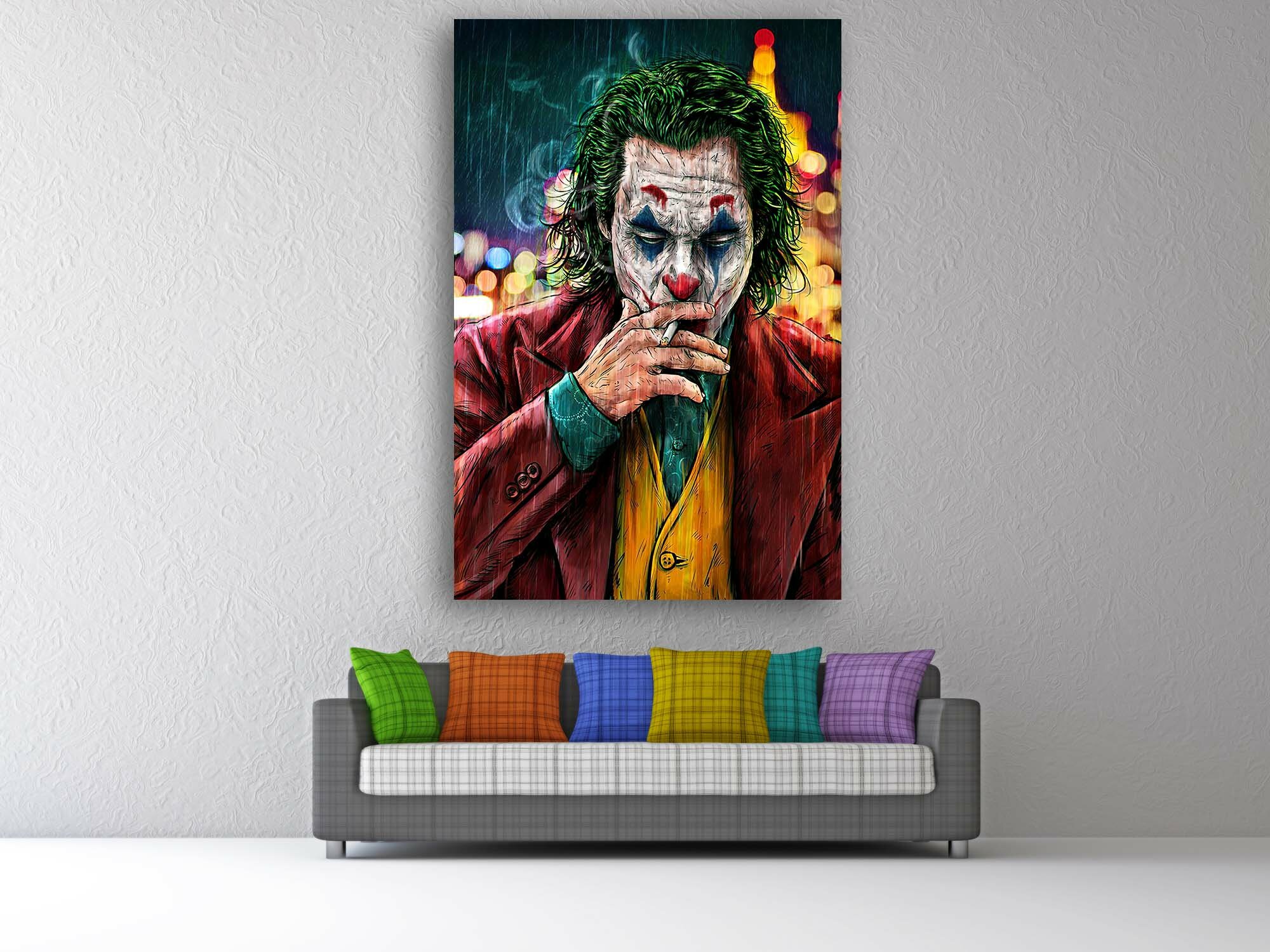 Sofa with color pillows