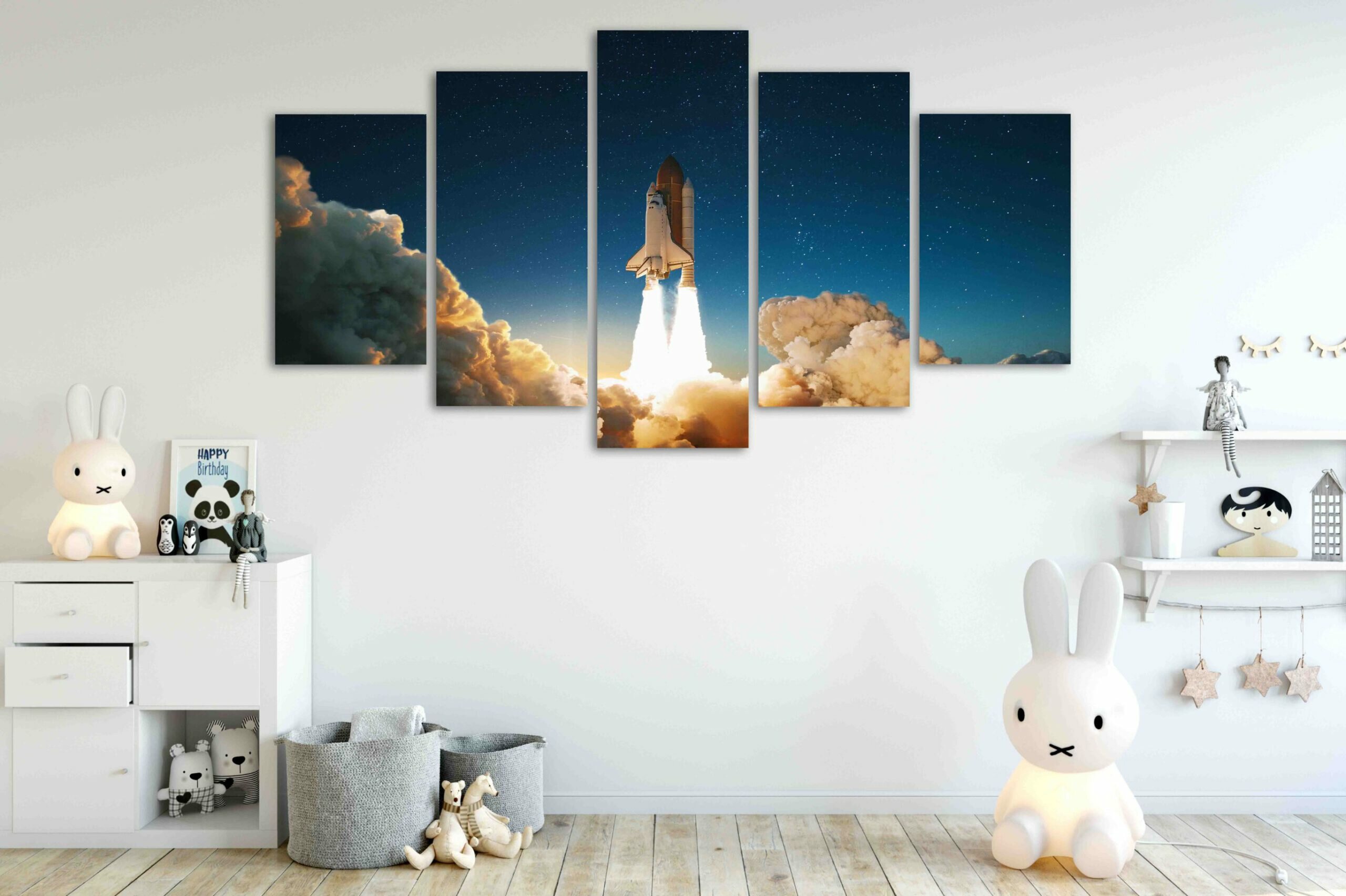 mock up wall in child room interior. 3d rendering, 3d illustration 572879341